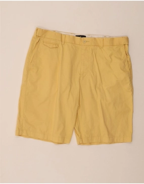MARKS & SPENCER Mens Blue Harbour Chino Shorts W40 XL Yellow Cotton Personalized Tapered leg