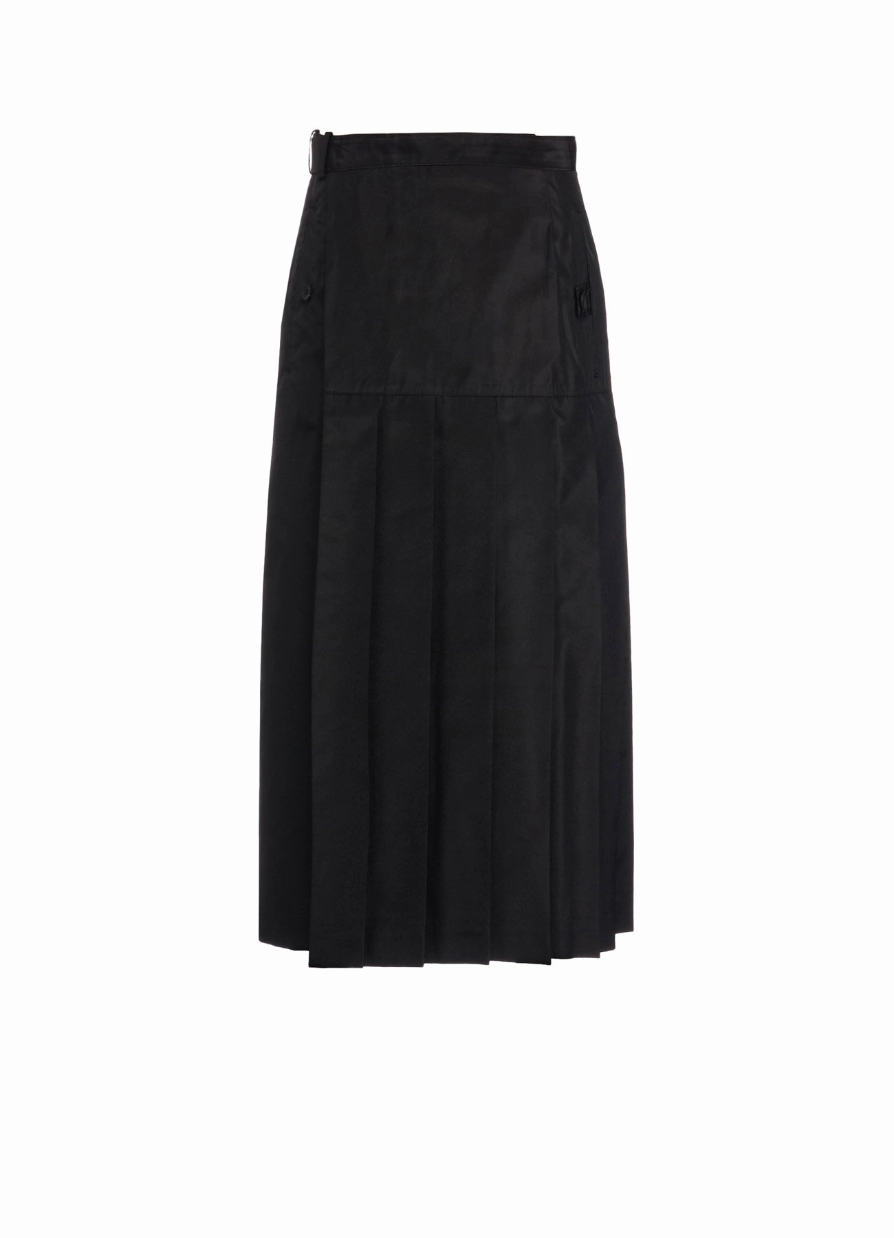 Bold Design Tapered Leg Design S/Pe TAFFETA PLEATS SKIRT