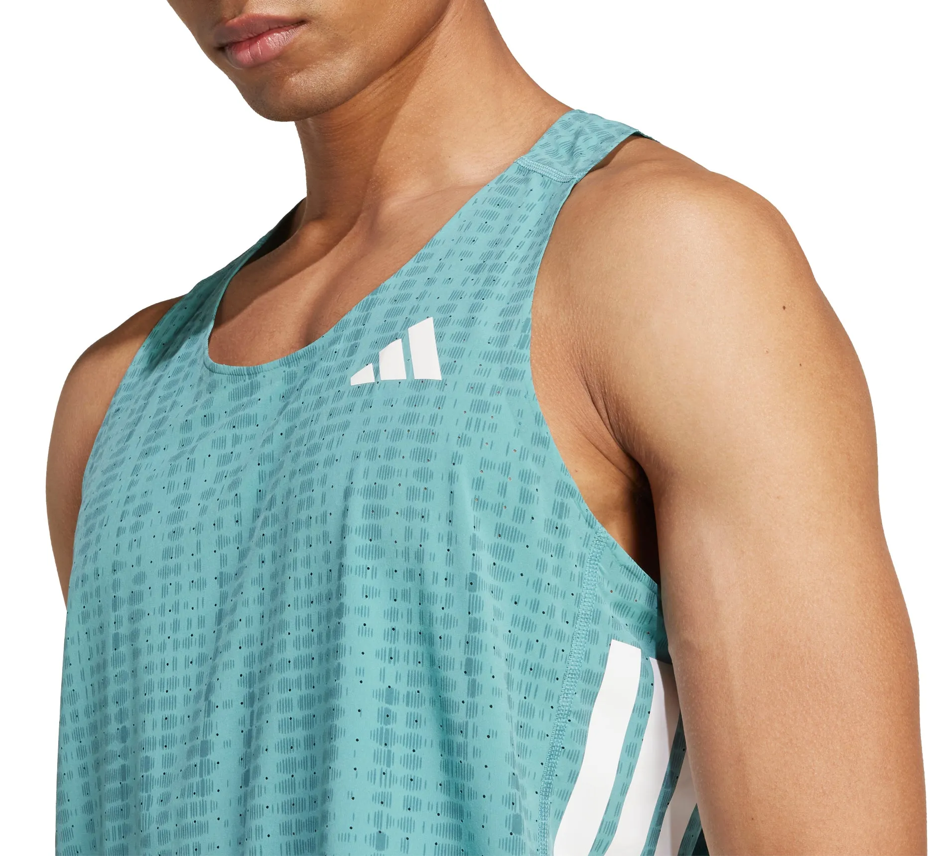 Modern Style Trend Comfortable Touch adidas Adizero Mens Running Vest - Green