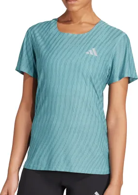 Effortless Daywear Chic Comfort Wear adidas ADI365 ClimaCool  Short Sleeve Womens Running Top - Green