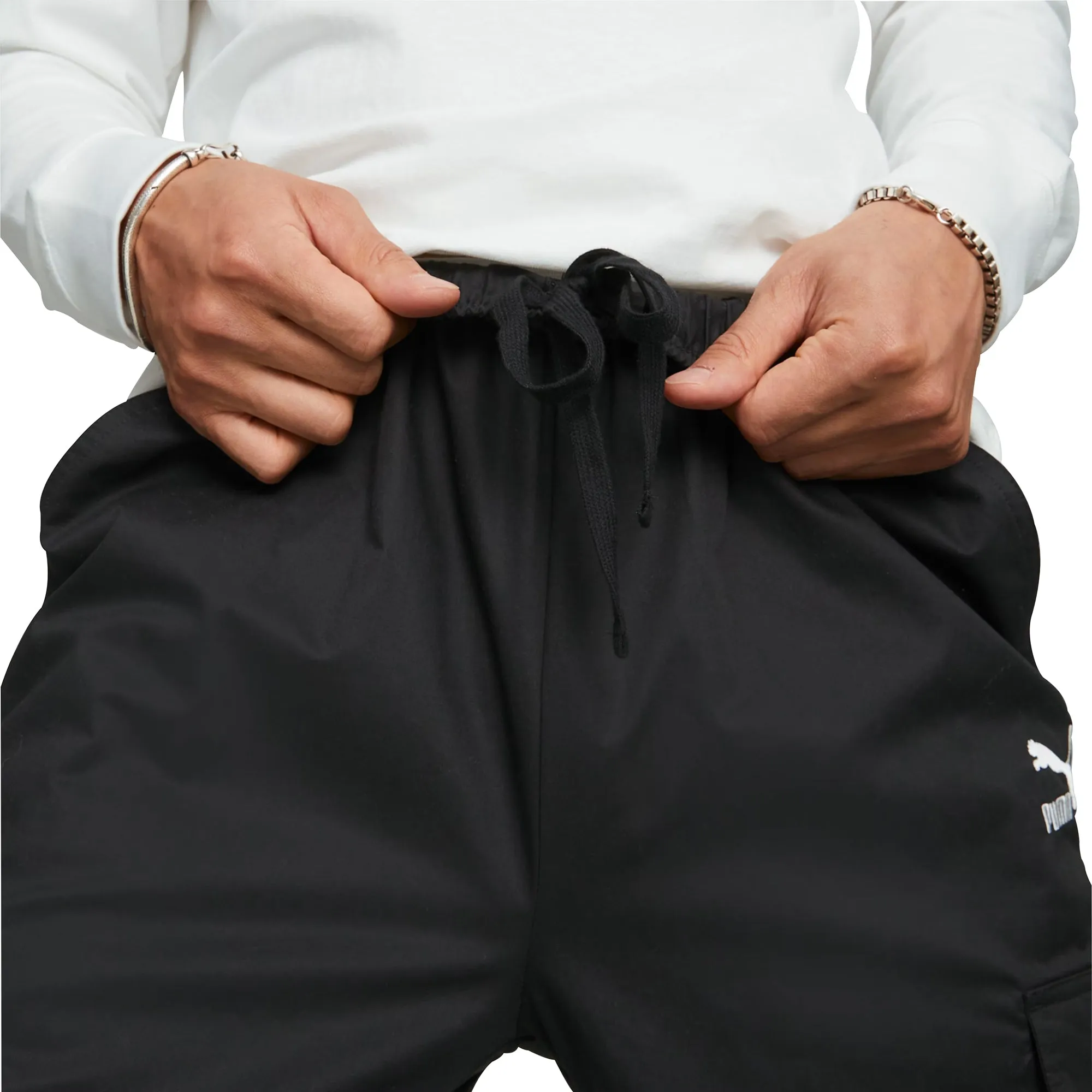 Sporty Comfort Wear Durable Seams Puma Classic Woven Mens Pants - Black