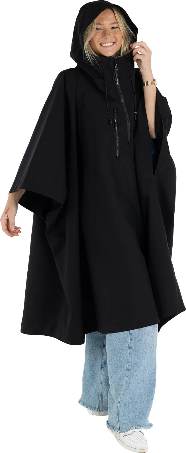Dryrobe Waterproof Poncho - Black Easy Living Roomy Feel