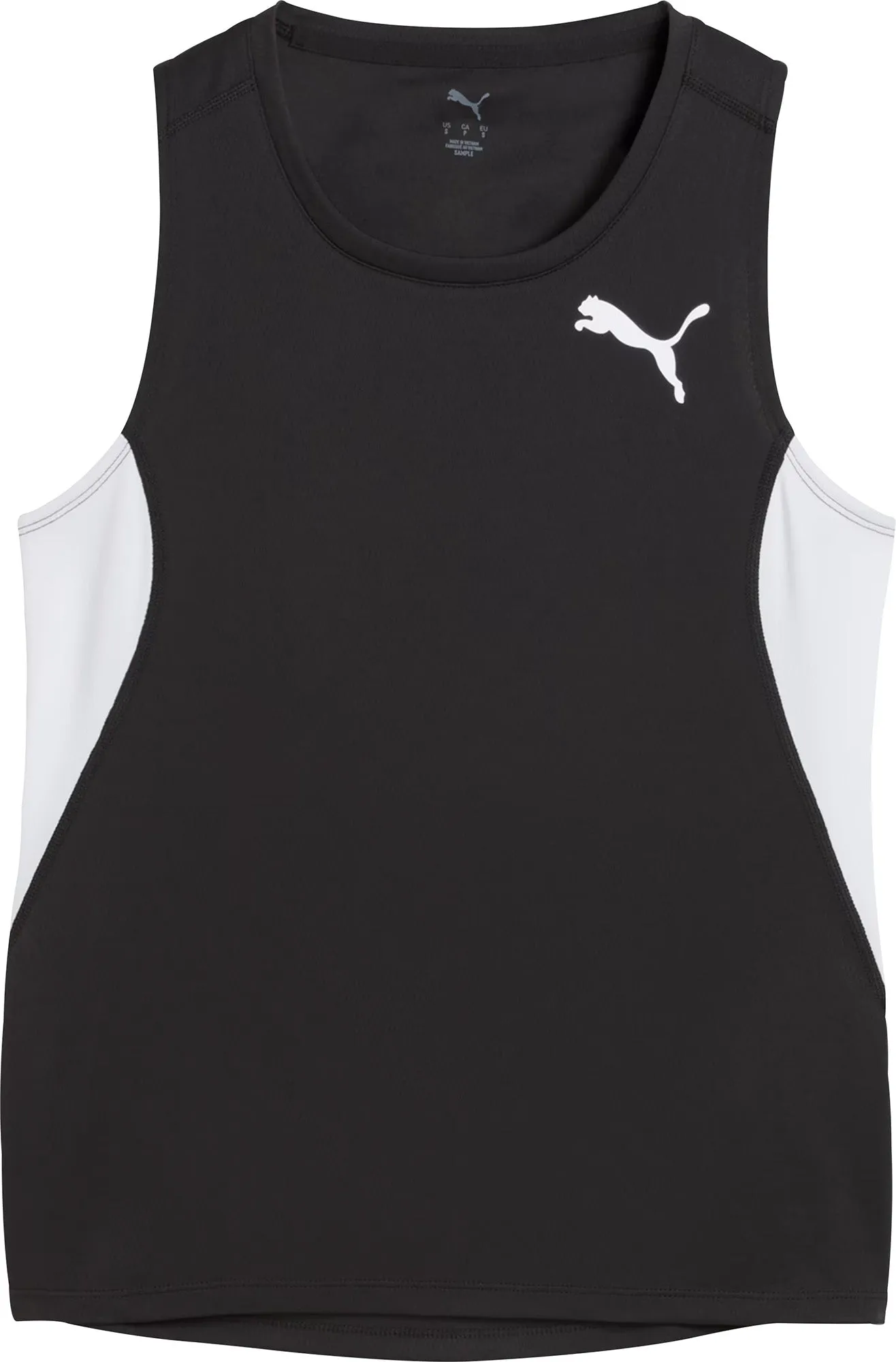Puma Cross The Line 3 Womens Running Vest Tank Top - Black Anti Pilling Finish Moisture Wicking Technology