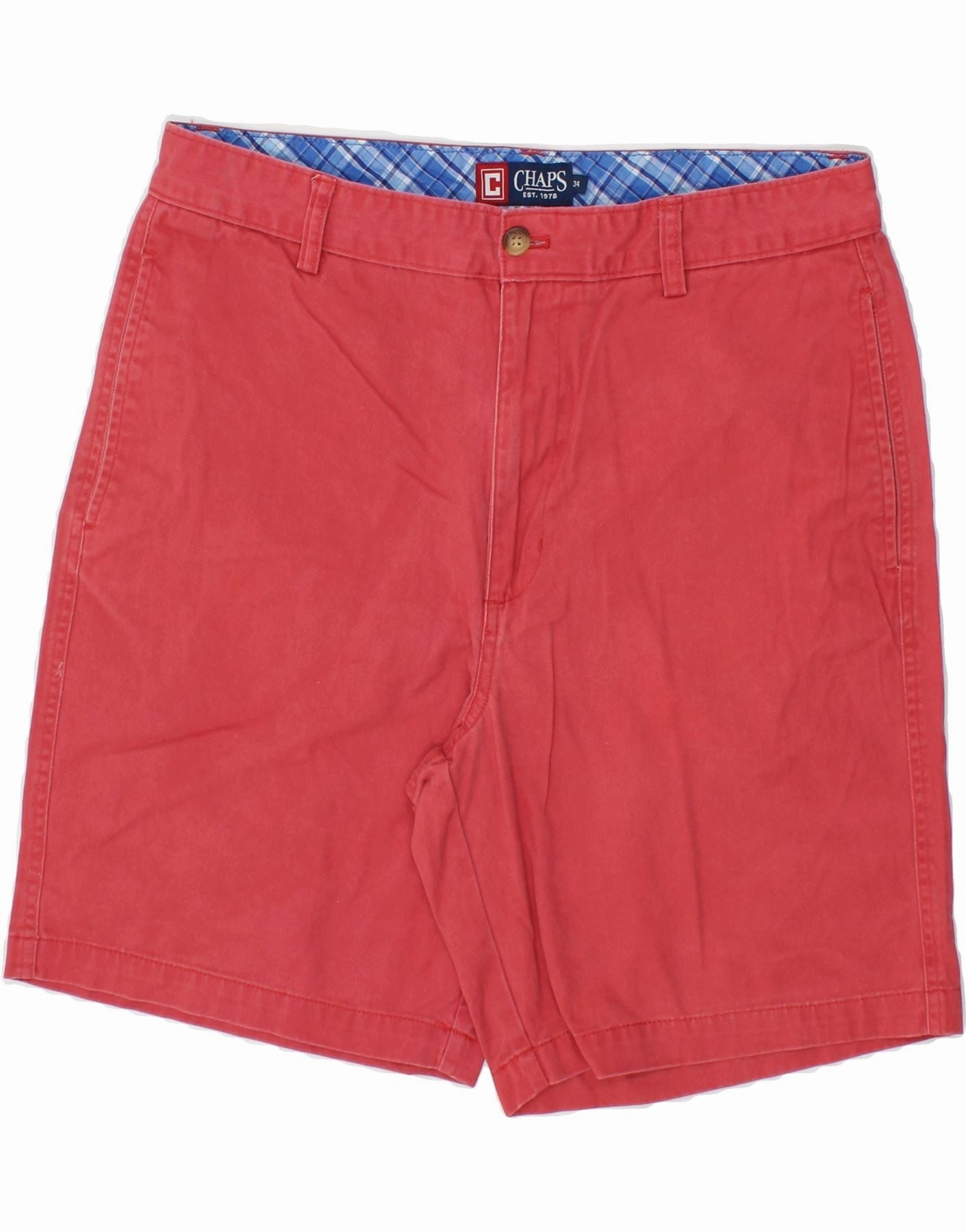 education industry CHAPS Mens Chino Shorts W34 Large Red Cotton