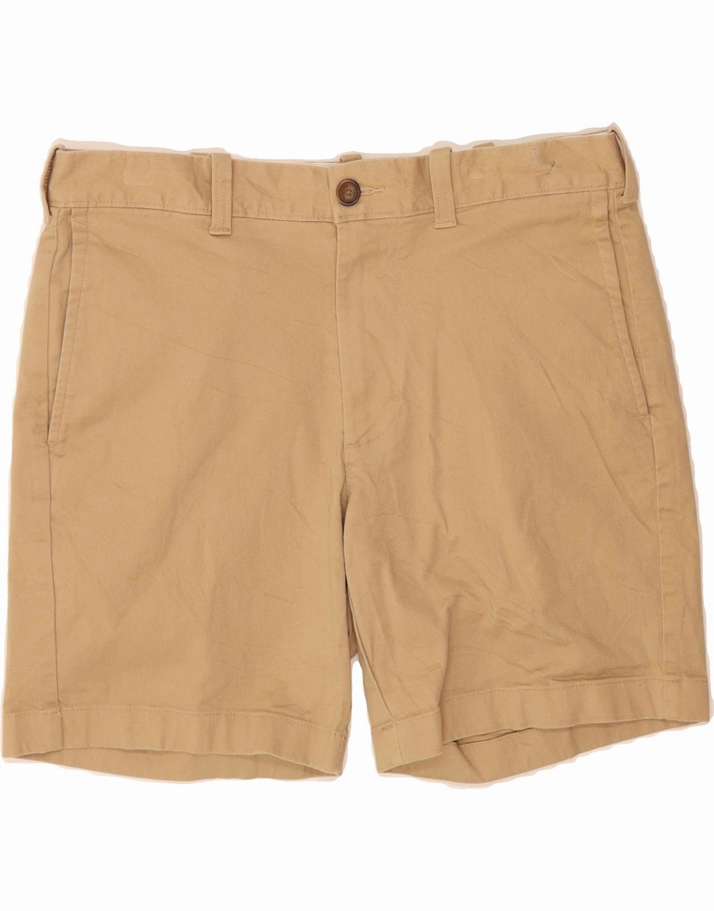 J. CREW Mens Chino Shorts W30 Medium Beige Cotton Classic Comfort Breathable layers