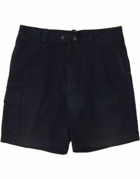 Classic Style Non Restrictive Movement BELFE & BELFE Mens Cargo Shorts W38 XL Navy Blue Cotton