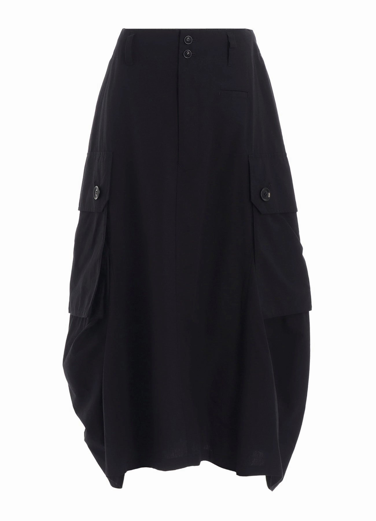 COTTON/LINEN CARGO SKIRT Chic Look LowProfileTopstitching