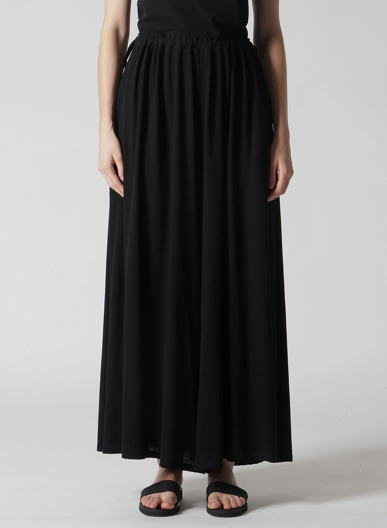 Comfort Base COTTON SINGLE JERSEY SKIRT-LIKE GATHER PANTS