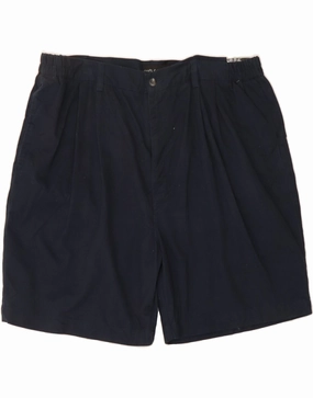 CROFT & BARROW Mens Pegged Chino Shorts W40 XL Navy Blue Cotton Versatile Fit Wool blend