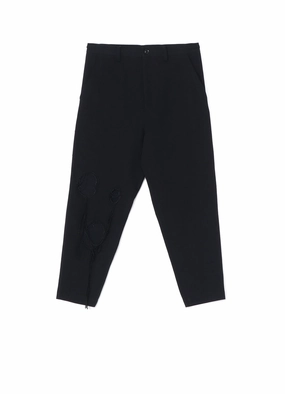 DENIM SLIM FIT PANTS WITH HOLE DETAILS Neutral Shade