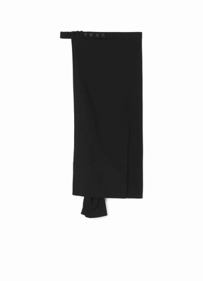 W/RY HARD TWISTED GABARDINE U-TIED HEM WRAP SKIRT Utility Ready Perfect Pair