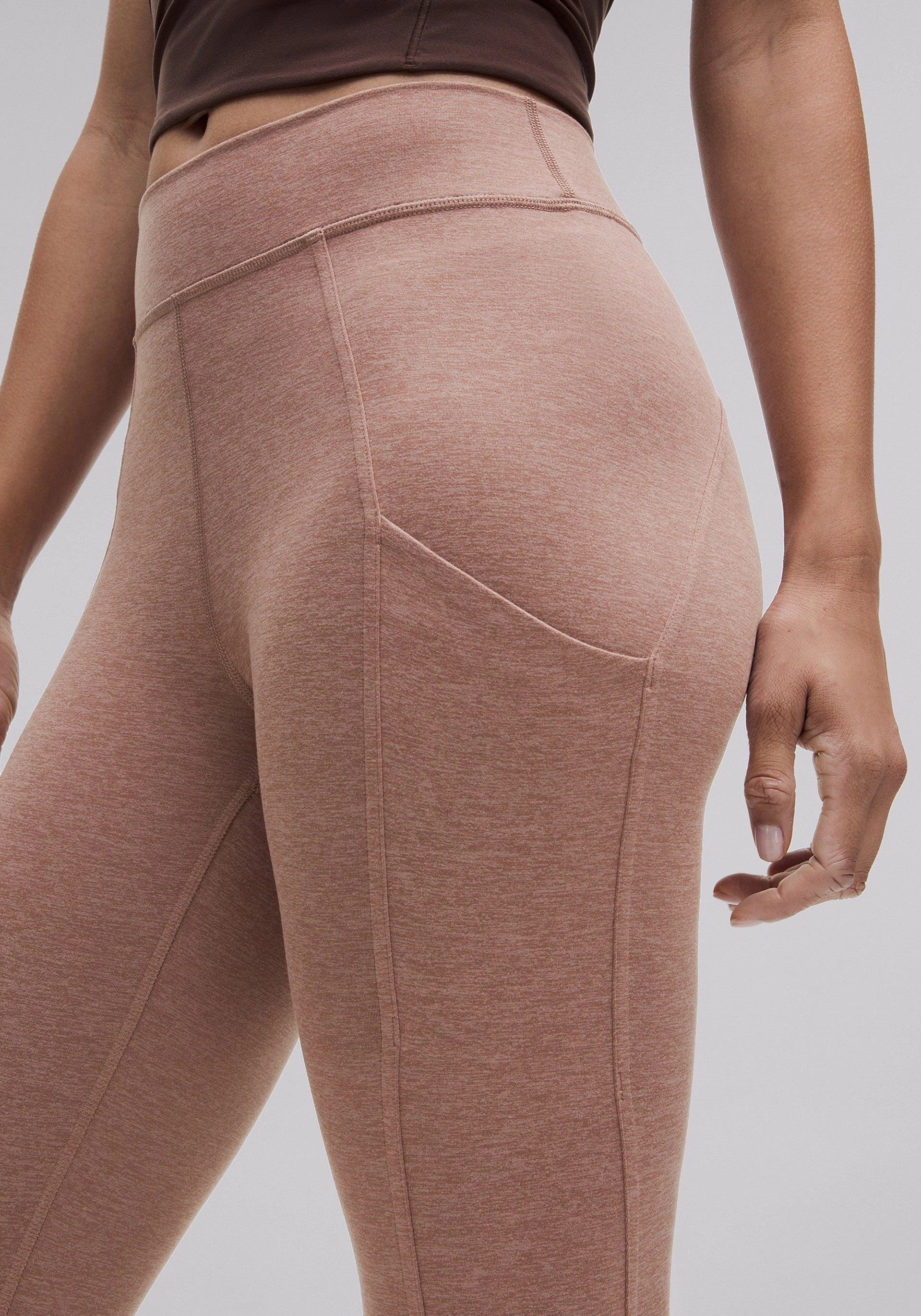 Yoga Class Active Lifestyle Sweat Wicking Soft Sueded High-Rise Tight 25"