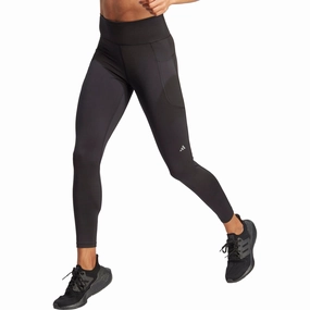 adidas DailyRun Womens 7/8 Running Tights - Black Mesh Panel City Walk