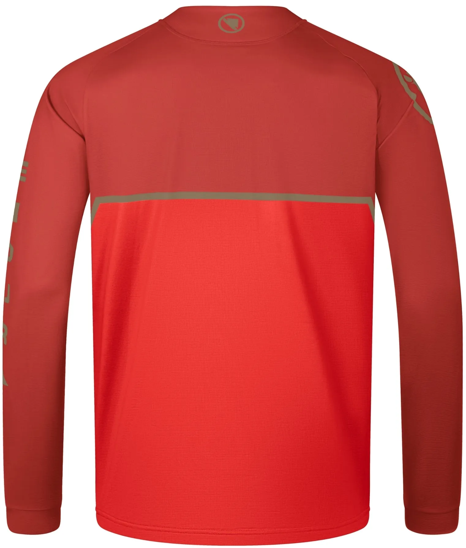 Active Style Denim combination Endura Core Printed Long Sleeve Mens Cycling Jersey - Red