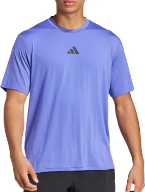 hypoallergenic Comfy Style adidas Designed For Training Intensity Short Sleeve Mens Training Top - Blue