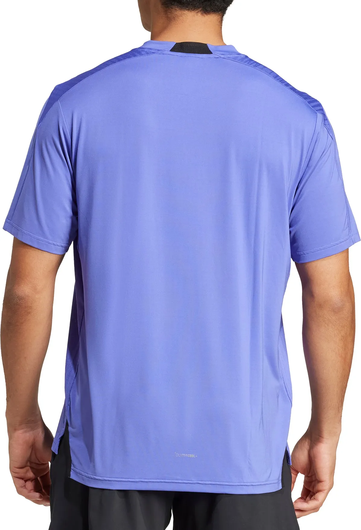 adidas Designed For Training Intensity Short Sleeve Mens Training Top - Blue Ultra Soft Blend