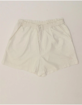 ADIDAS Mens Chino Shorts W36 Large White Polyester No Ride Up Technology