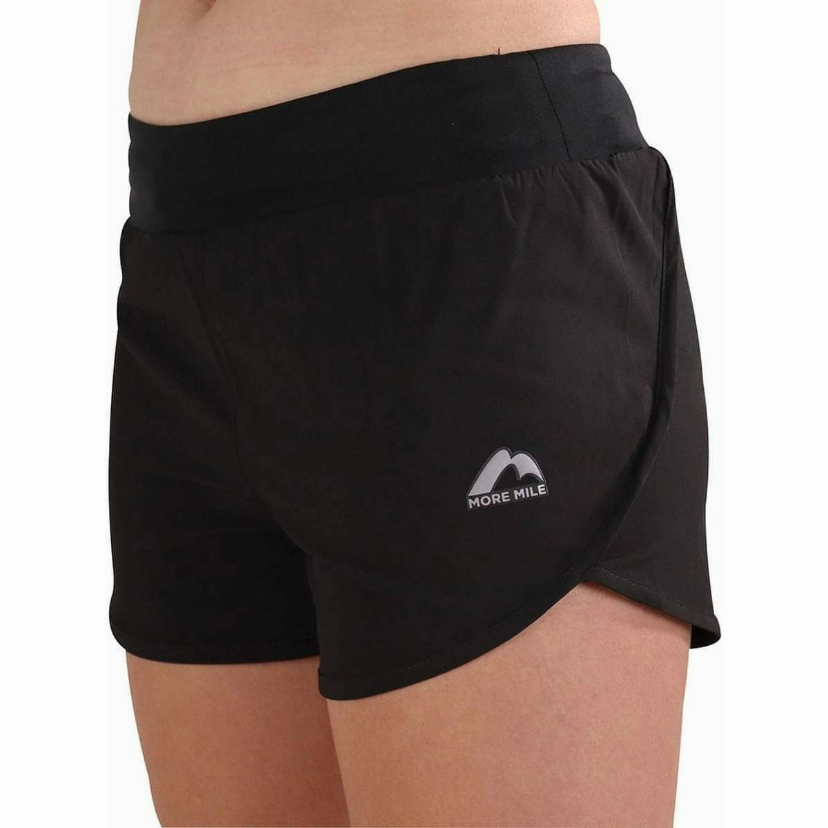Casual Style More Mile Strive Womens Running Shorts - Black
