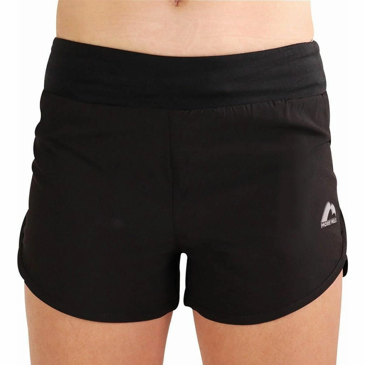 Comfortable Wear More Mile Strive Womens Running Shorts - Black