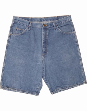 VINTAGE Mens Denim Shorts W38 XL  Blue Cotton Active Motion Flex Fit Design