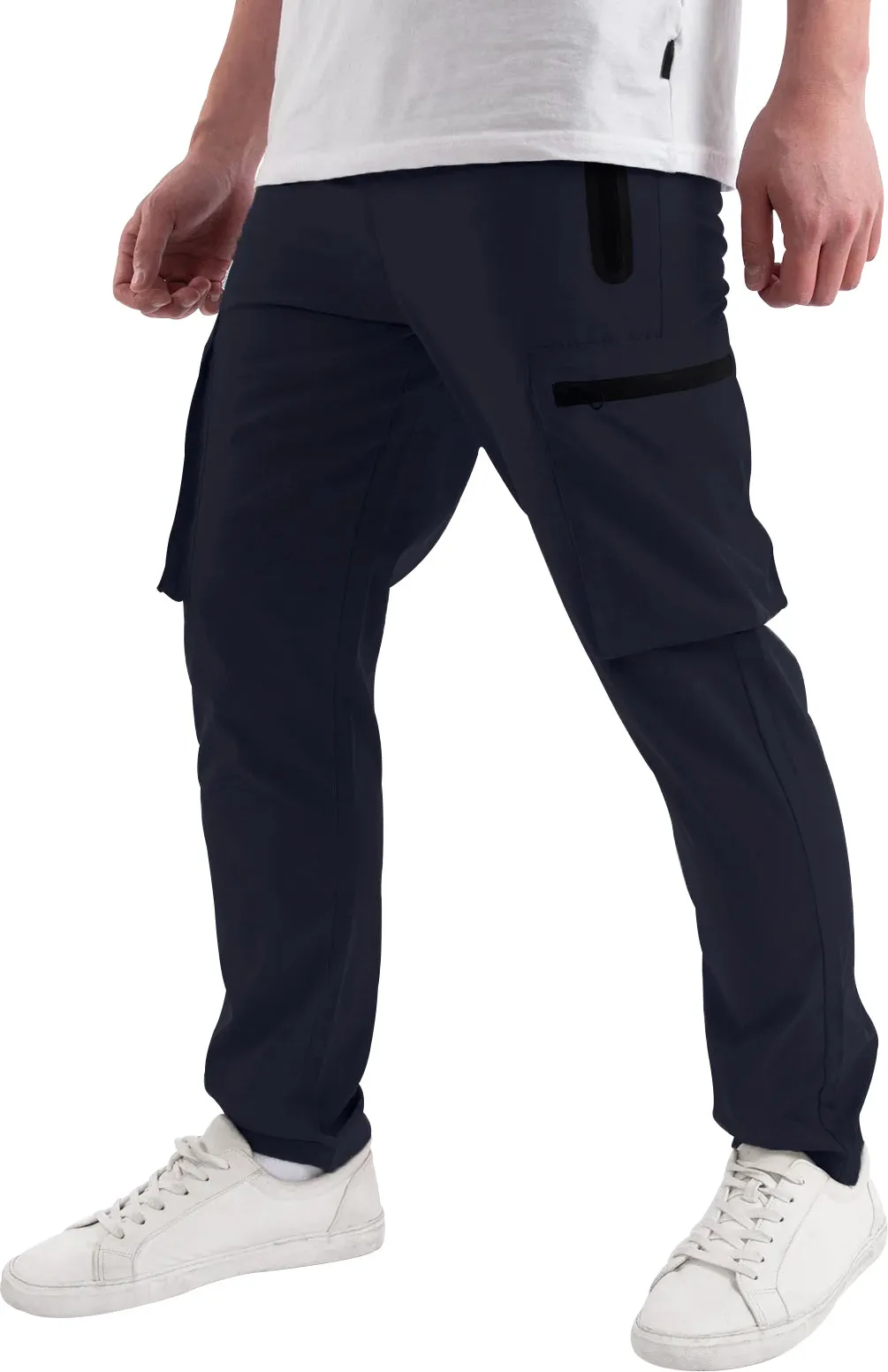 Dark wash Soulstar Classic Mens Cargo Pants - Blue