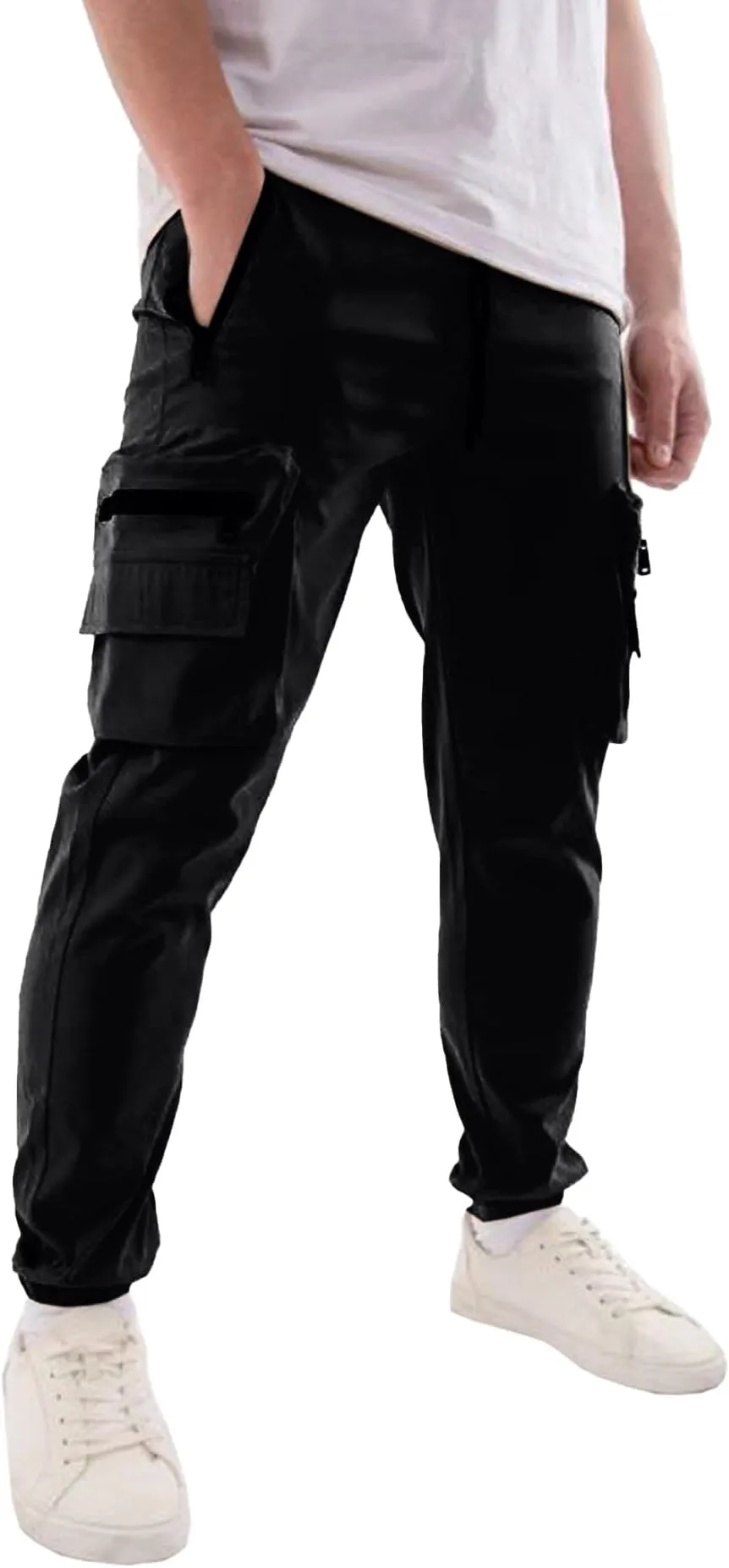 Comfort Focused Classic Comfort Soulstar Lightweight Mens Cargo Pants - Black