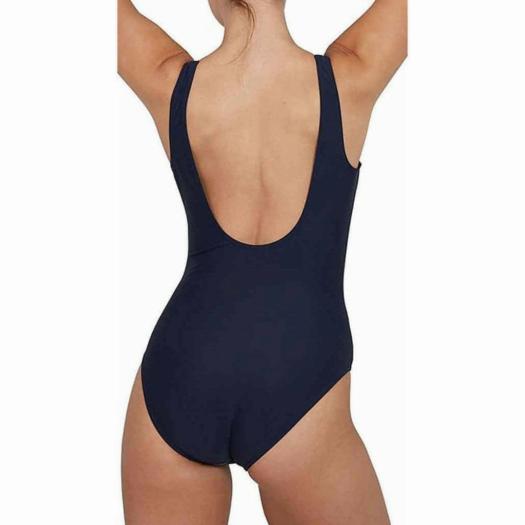 Underwire-Support Speedo Placement U-Back Womens Swimsuit - Navy
