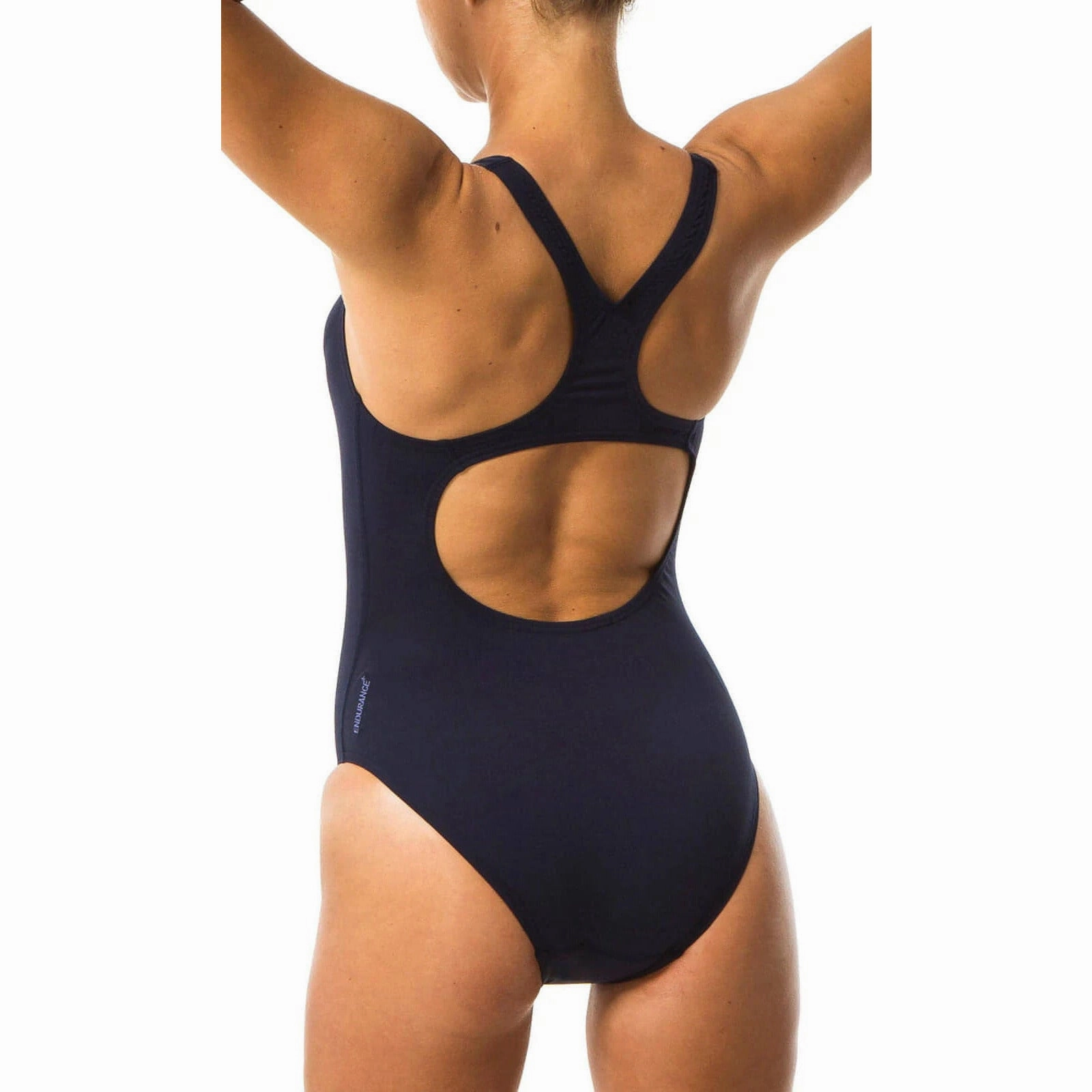 Sustainable Production Process Speedo Printed Medalist Womens Swimsuit - Navy