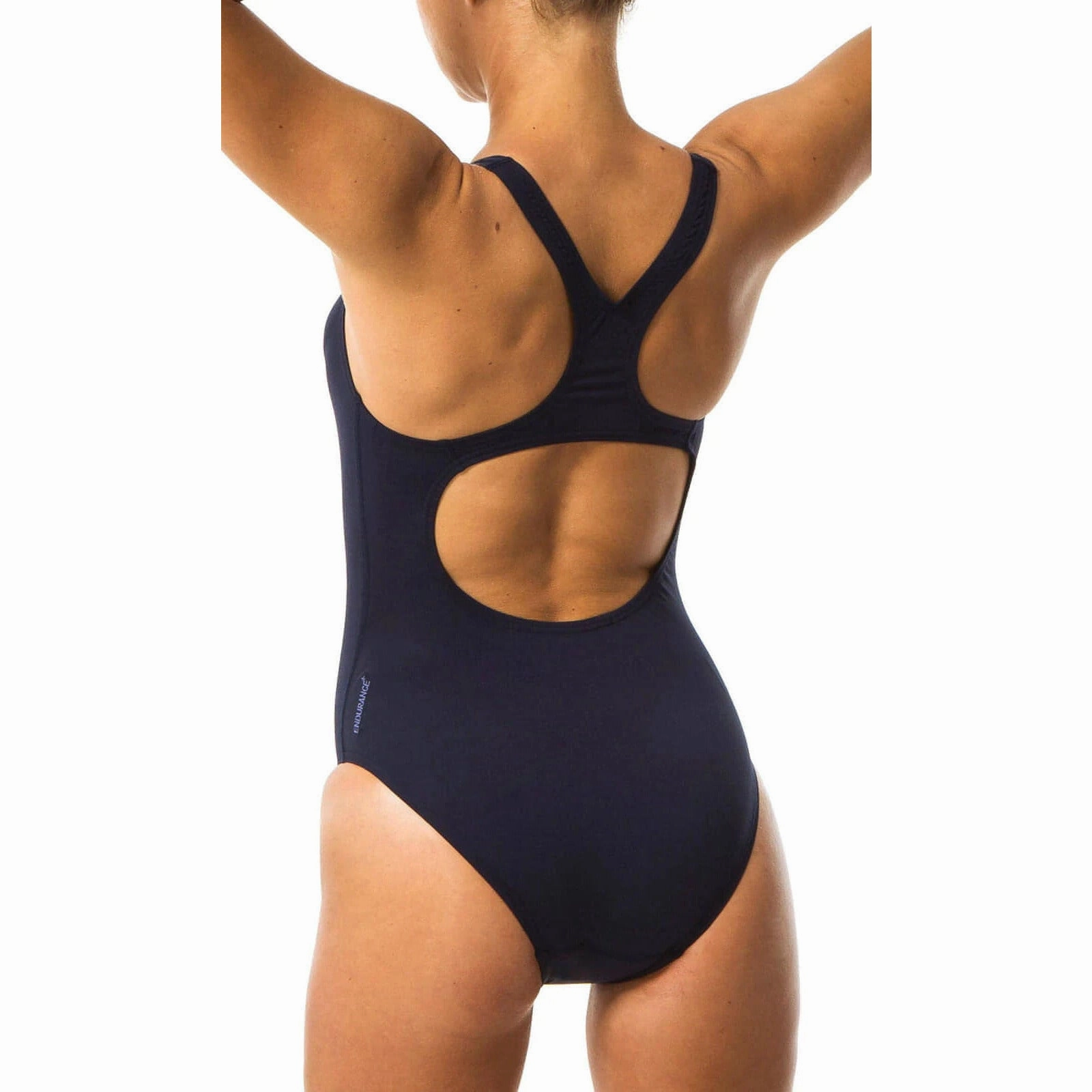 Speedo Printed Medalist Womens Swimsuit - Navy wrinkle free Travel Friendly