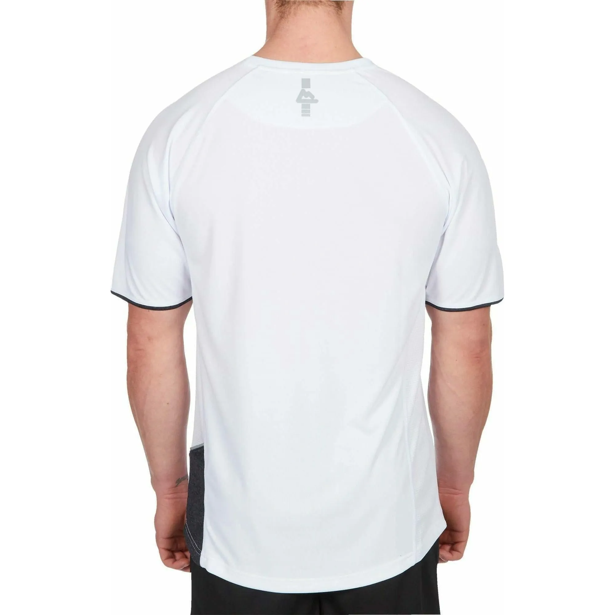 Red Tag Activewear Short Sleeve Mens Running Top - White Short sleeved breeziness