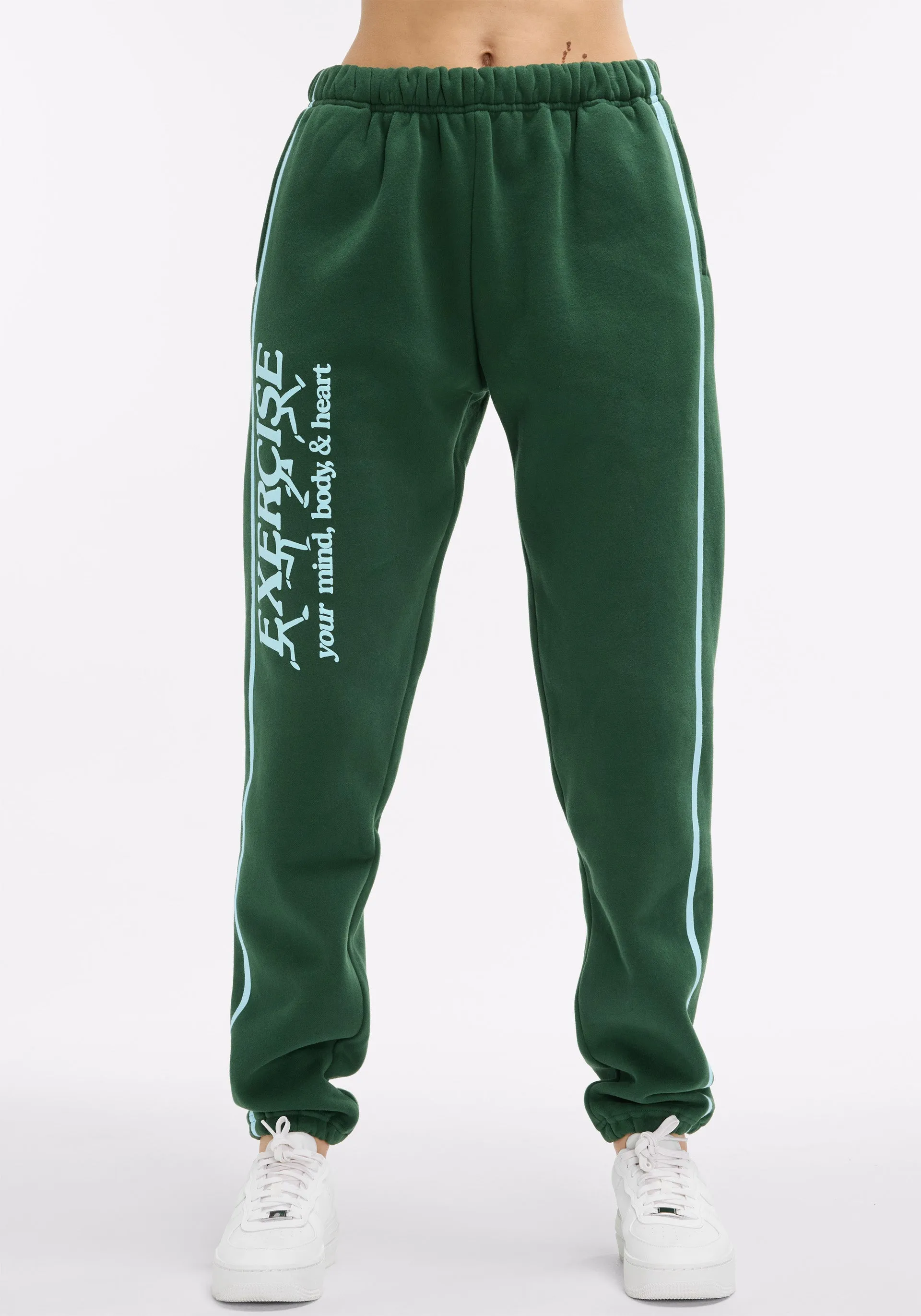 Feminine Cut Exercise Your Mind, Body & Heart Sweatpants