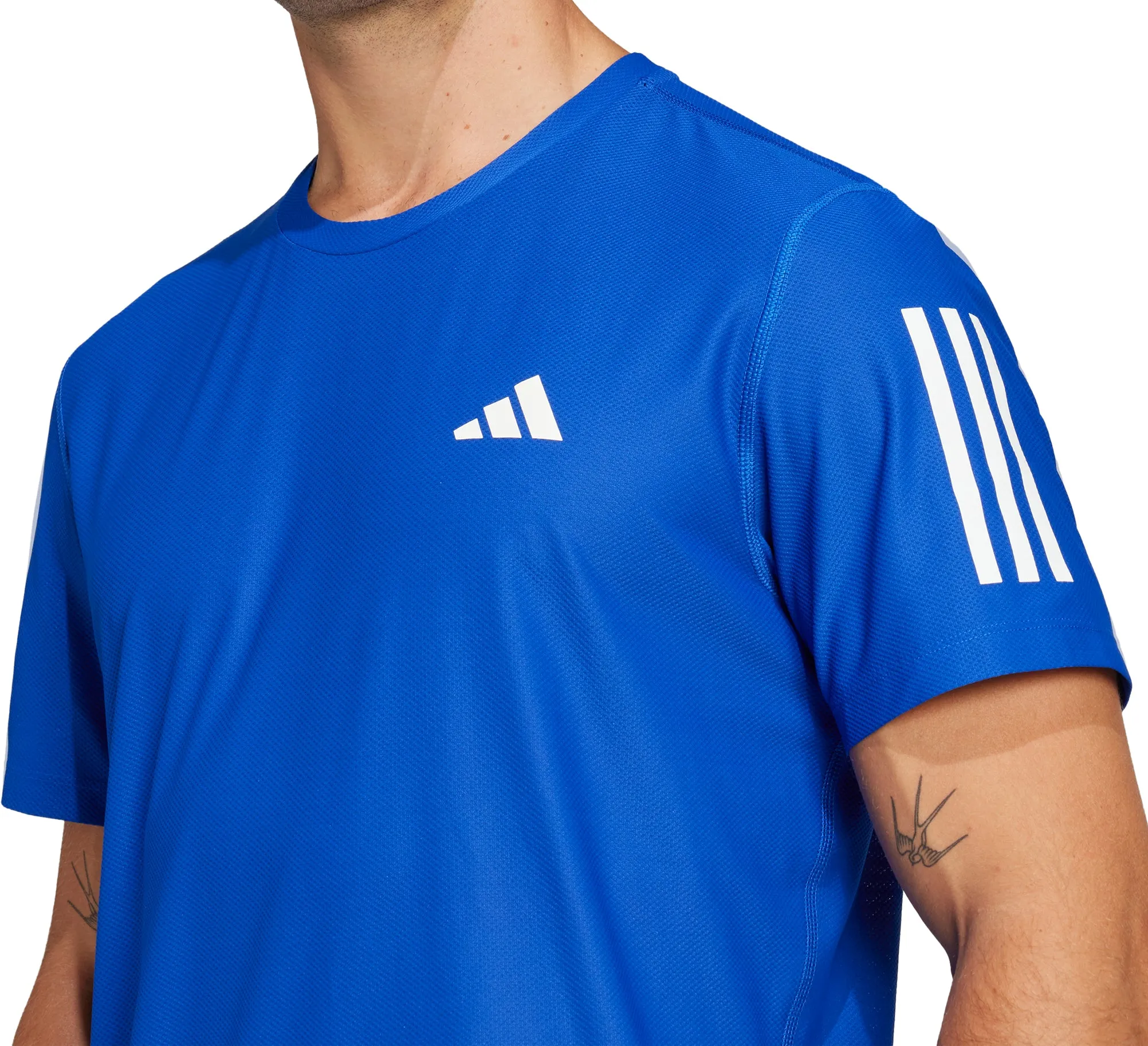adidas Own The Run Short Sleeve Mens Running Top - Blue Adult sophistication Feminine Appeal