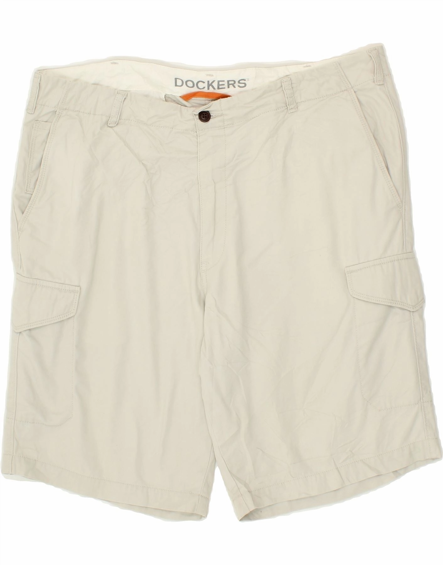 Soft Inner Lining DOCKERS Mens Cargo Shorts W40 XL Off White Cotton