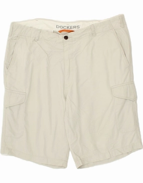 Soft Inner Lining DOCKERS Mens Cargo Shorts W40 XL Off White Cotton