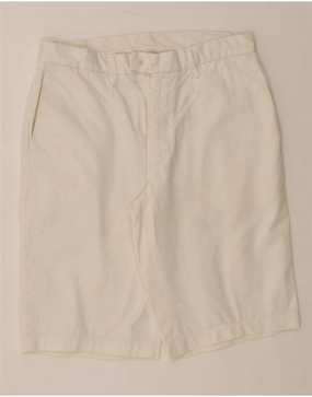 BENETTON Mens Chino Shorts IT 48 Medium W30  White Cotton Eco Certified Dye