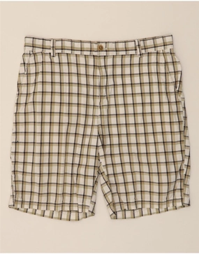 petite size IZOD Mens Chino Shorts W36 Large  Multicoloured Check Cotton