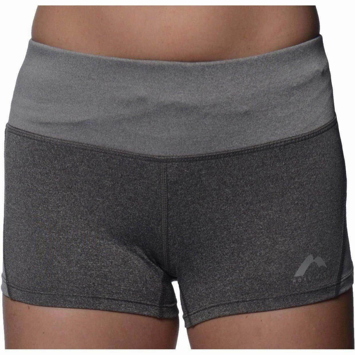 More Mile Marl Womens Training Shorts - Grey Fun Design Machine-washable