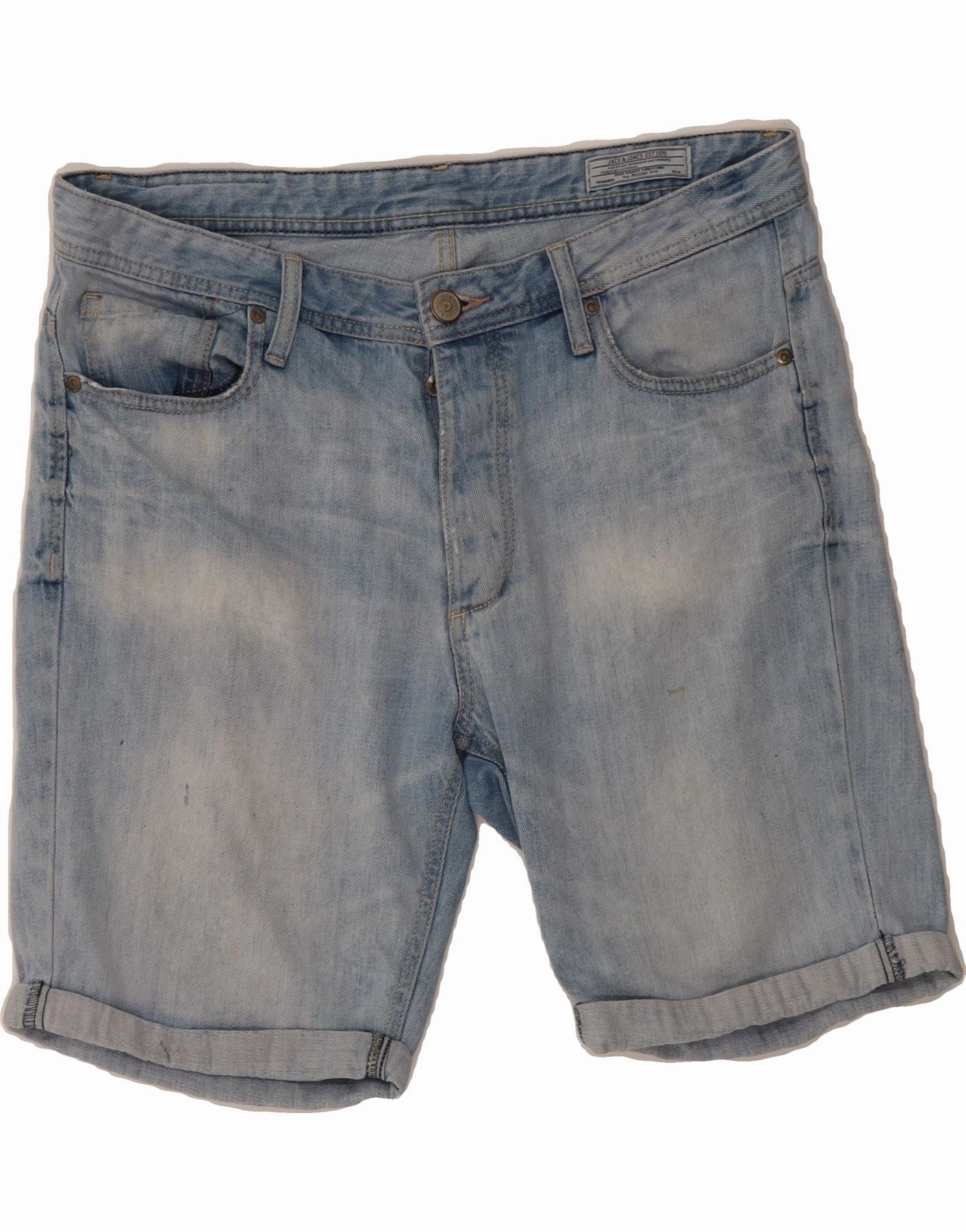 JACK & JONES Mens Denim Shorts W36 Large Blue Daywear