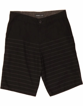 O'NEILL Mens Chino Shorts W32 Medium  Black Striped Polyester Quick Flex Fit
