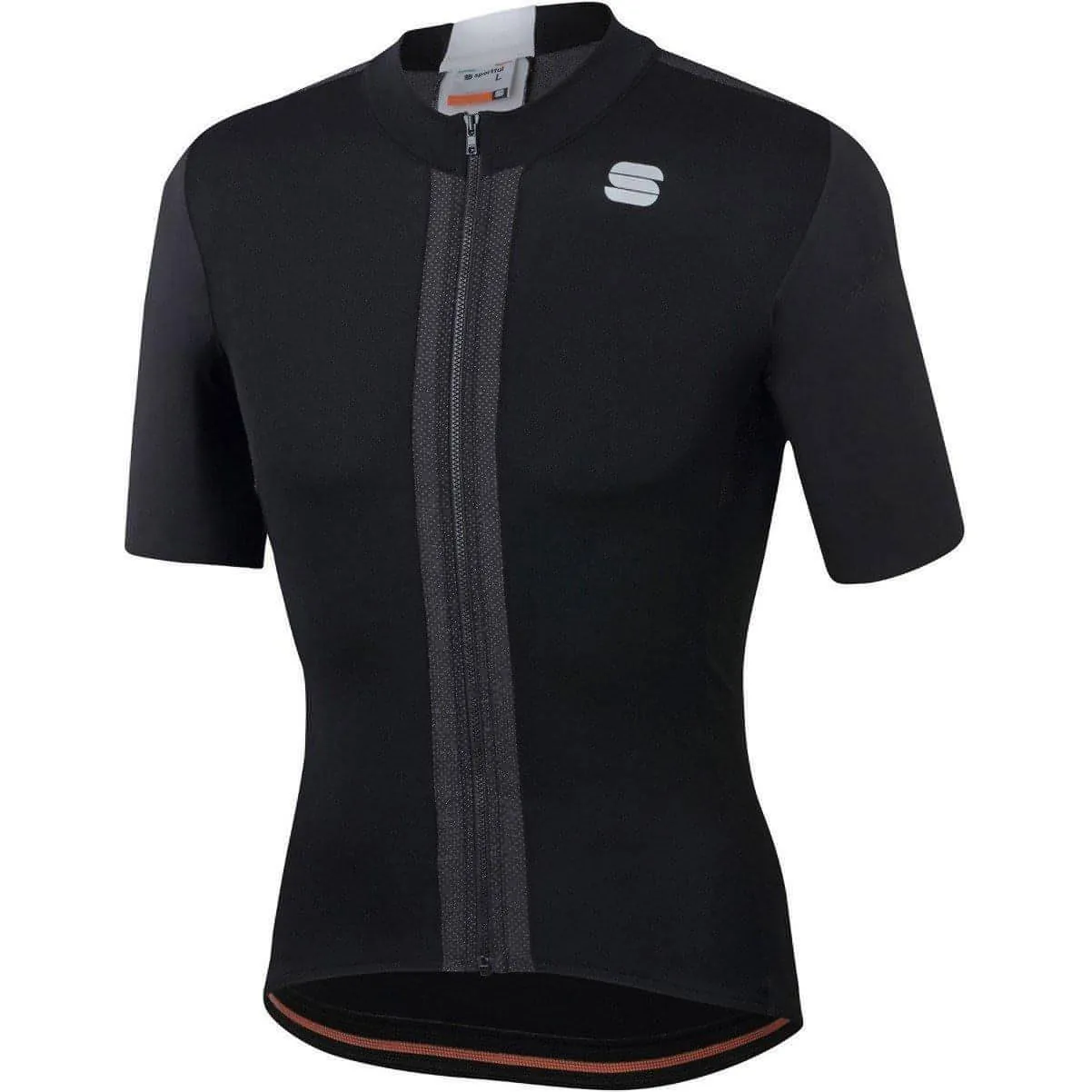 Low Impact Processing Taped Neckline Sportful Strike Short Sleeve Mens Cycling Jersey - Black