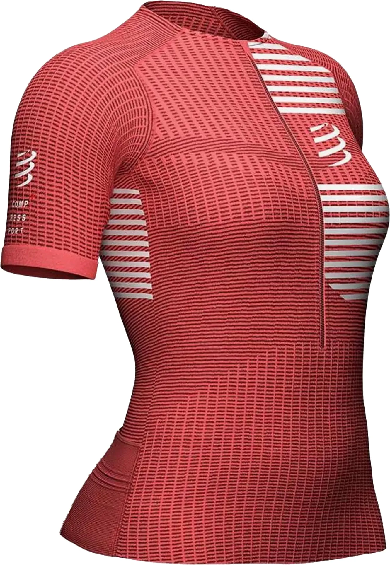 Compressport Tri Postural Short Sleeve Womens Cycling Jersey - Pink Odor Resistant Coating
