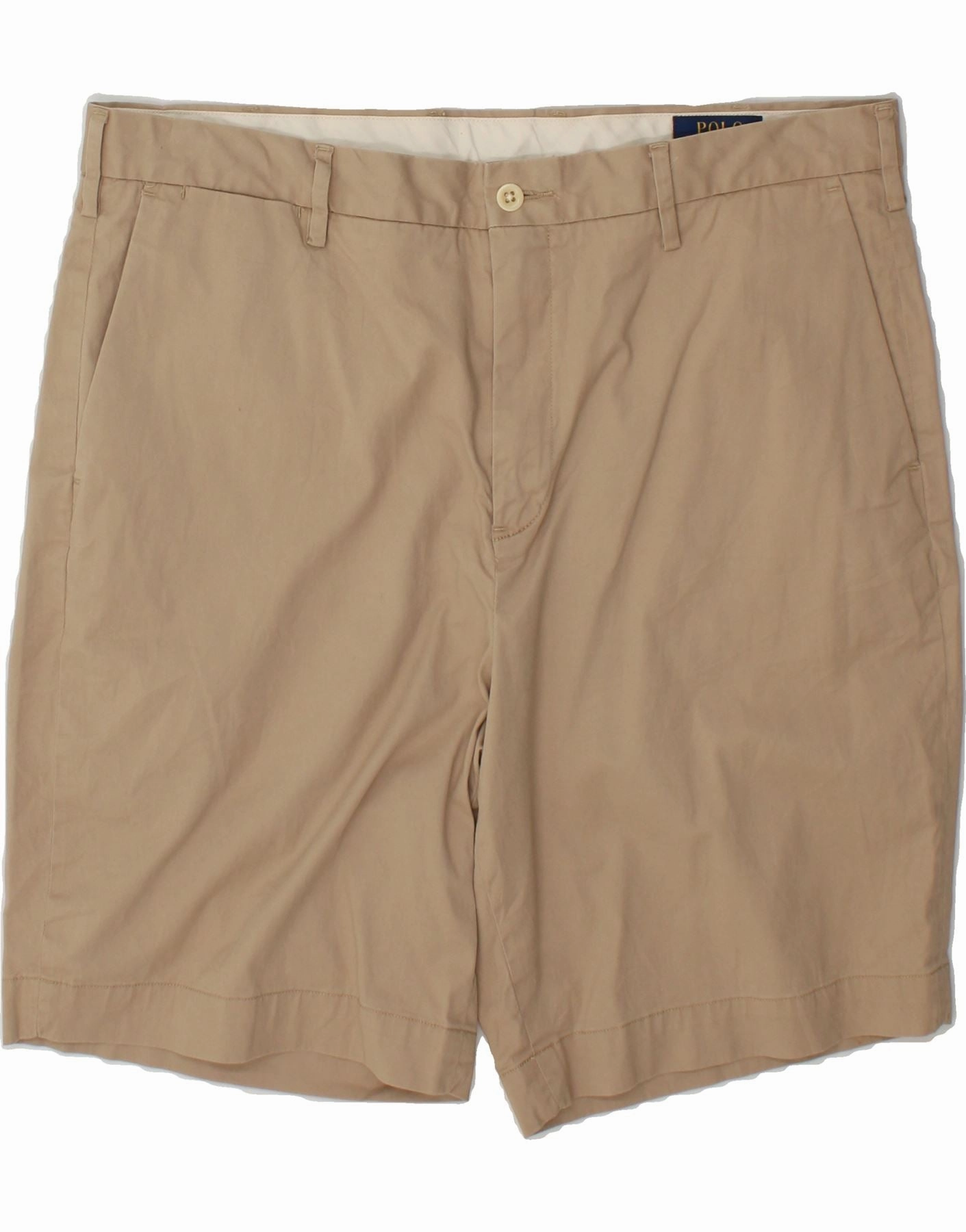POLO RALPH LAUREN Mens Classic Fit Chino Shorts W35 Large Beige Cotton school clothing