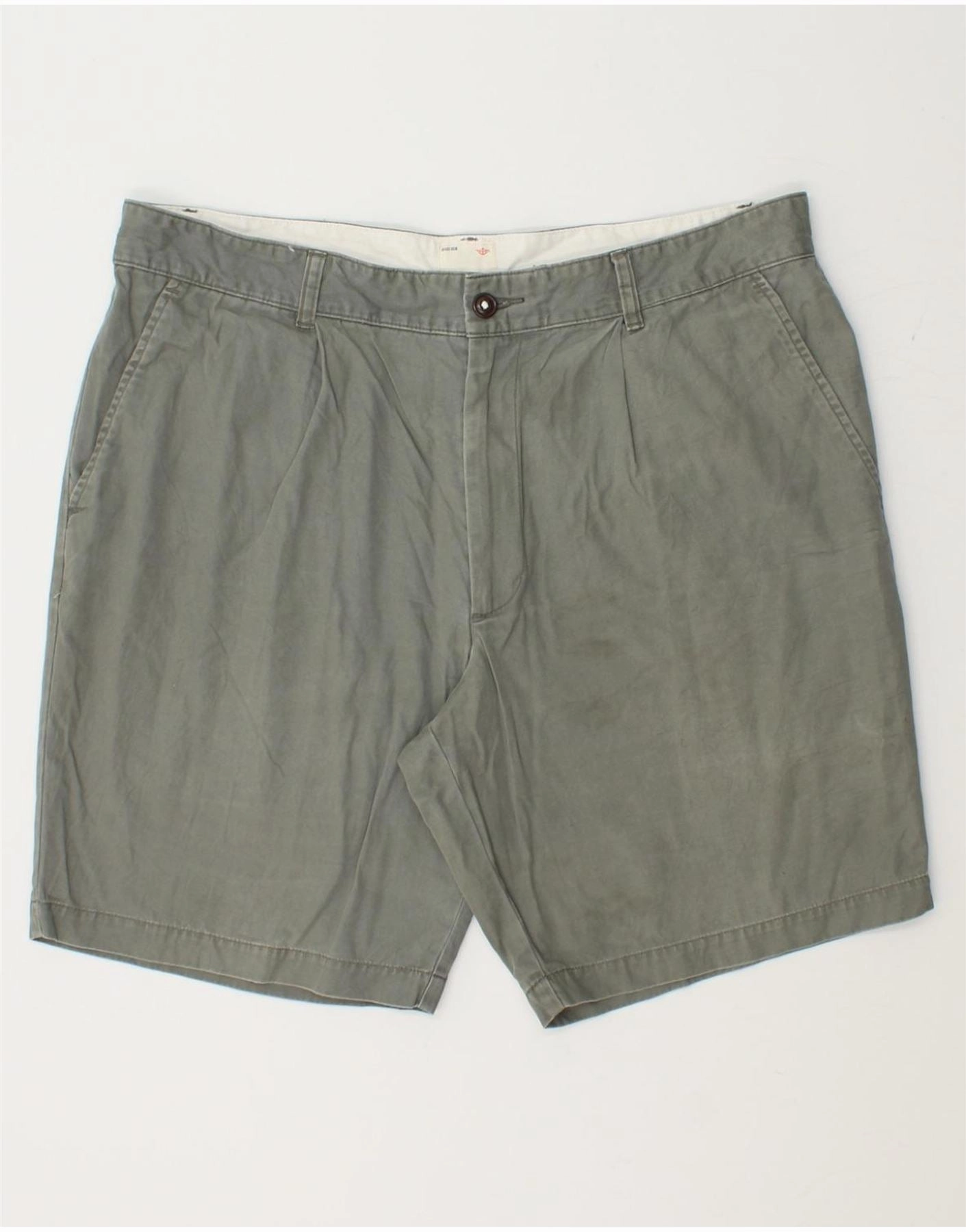 Cool Touch Fit Odor Resistant Finish DOCKERS Mens Chino Shorts W38 XL Grey Cotton