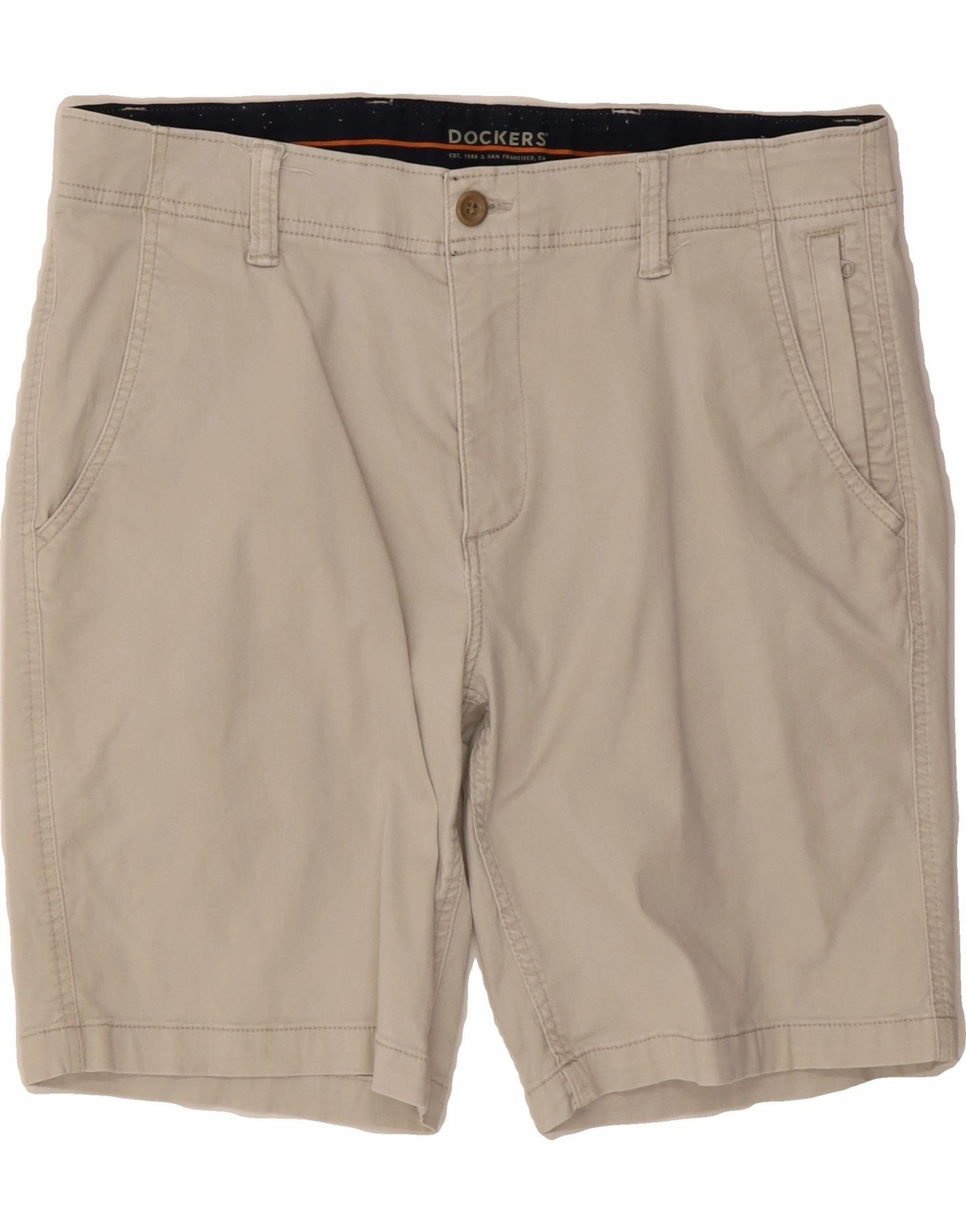 Lightweight Construction stretchy design DOCKERS Mens Chino Shorts W34 Large Grey