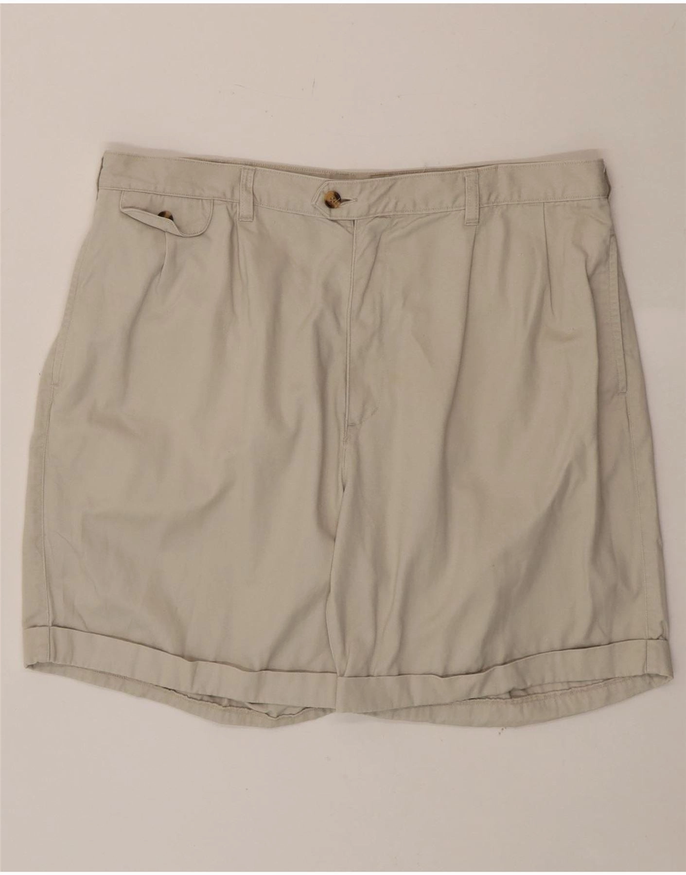 Flame Retardant Coating ST. BERNARD Mens Chino Shorts W38 XL Beige Cotton