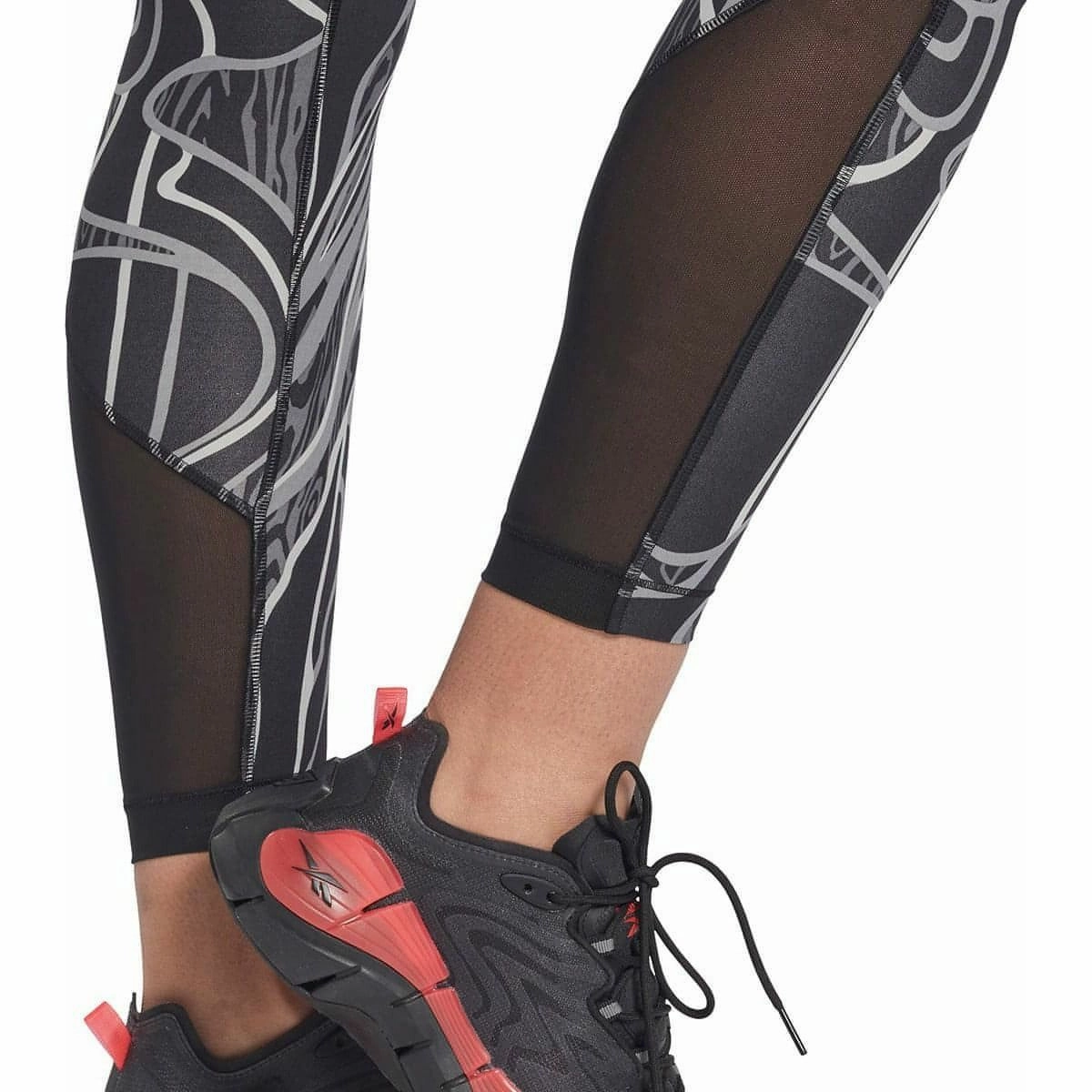 Reebok Lux Perform Mid Rise Womens Long Training Tights Wrinkle Resistant Pro Athlete