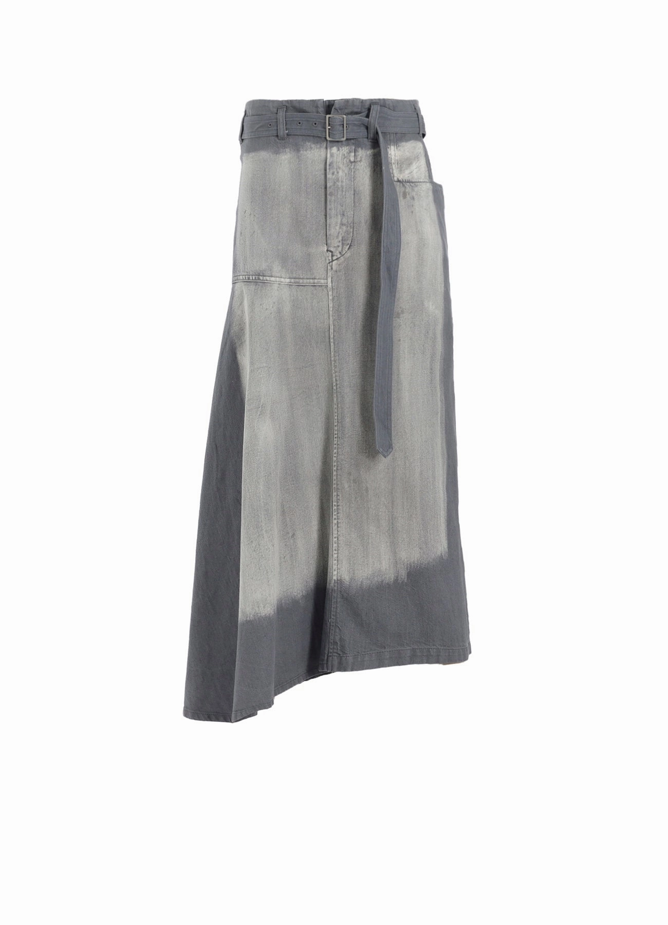 Functional Style SPOTTED DENIM RIGHT SIDE FLARE SKIRT