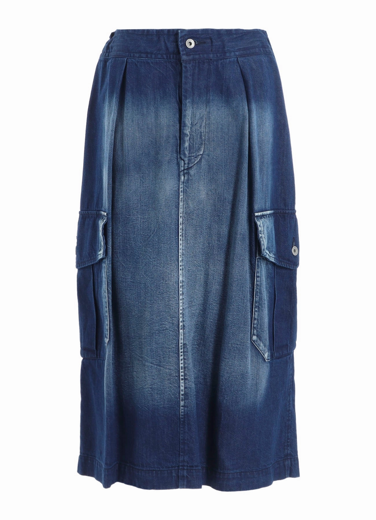 SPOTTED DENIM SIDE POCKET STRAIGHT SKIRT Active Motion