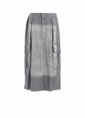 Light Wear Fit Odor control SPOTTED DENIM SIDE POCKET STRAIGHT SKIRT