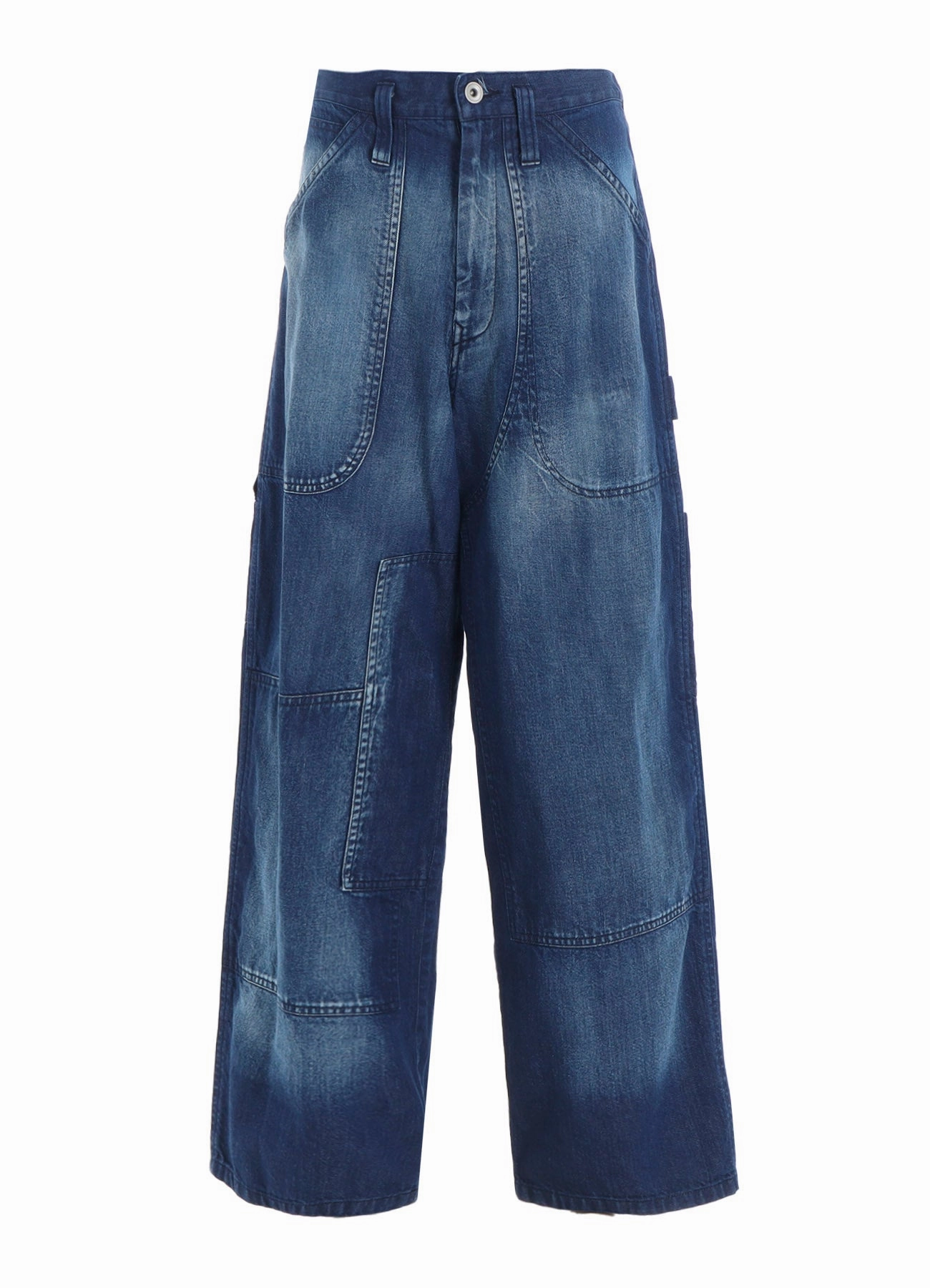 Adjustable Fit SPOTTED DENIM WORK PANTS